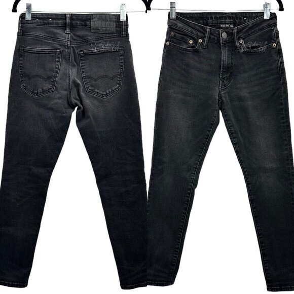 American Eagle Black Next Level Stretch Boyfriend Slim Jeans Size 26/28 - Picture 8 of 8